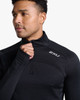 2XU - Ignition 1/4 Zip - Men's - Black/Silver Reflective