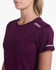 2XU - Aero Tee - Women's - Beet/Silver Reflective