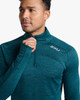 2XU - Ignition 1/4 Zip - Men's - Deep Jade/Silver Reflective