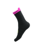 Compressport - Pro Racing Socks v4.0 Ultralight Run High - Black/Safety Yellow/Neon Pink - 2024