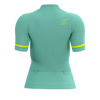 Compressport - Trail Postural Short Sleeve Top - Women's - Eggshell Blue/Safety Yellow - 2024