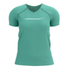 Compressport - Training Short Sleeve Logo Tshirt - Women's - Eggshell Blue/White - 2024