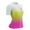 Compressport - Tri Postural Aero Short Sleeve Top - Women's - White/Safety Yellow/Neon Pink - 2024