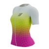 Compressport - Tri Postural Aero Short Sleeve Top - Women's - White/Safety Yellow/Neon Pink - 2024