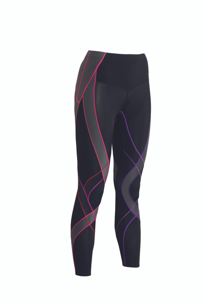 CW-X Women's Endurance Generator Tights - Black / Purple Stripe ...