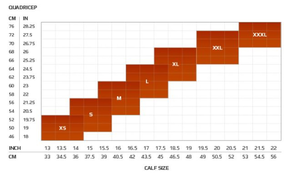 2xu Compression Calf Guards Size Chart