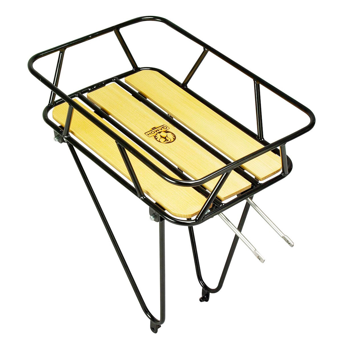 Minoura Gamoh Rear, Portabici con Cestino Unisex-Adulto, Nero