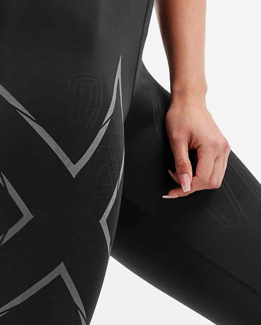  2XU Women's MCS Run Compression Tight, Black/Gold