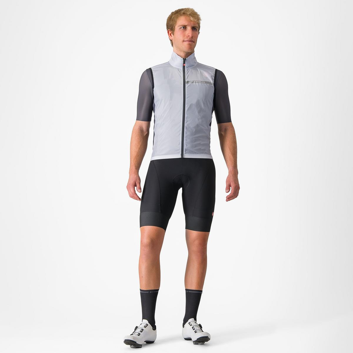 Castelli Squadra Stretch Vest - Gilet Coupe-Vent Ultra Léger Et Respirant Pour Homme Cycliste