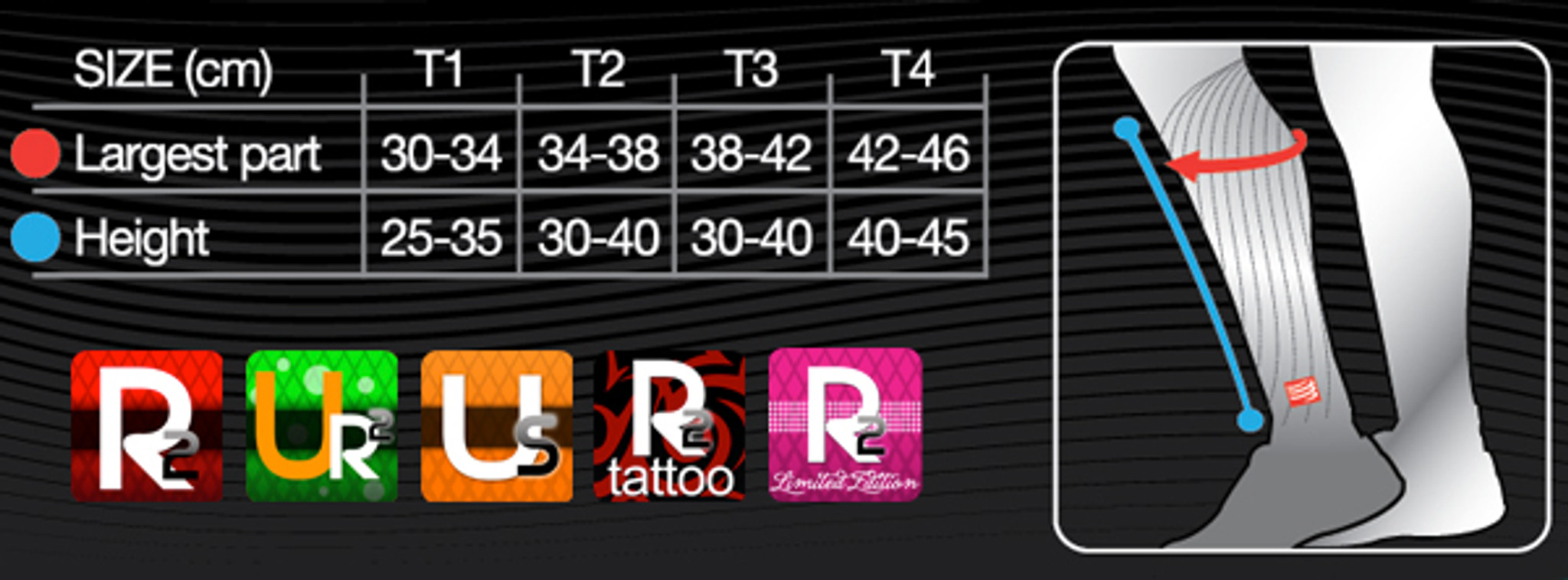 Compressport Socks Size Chart