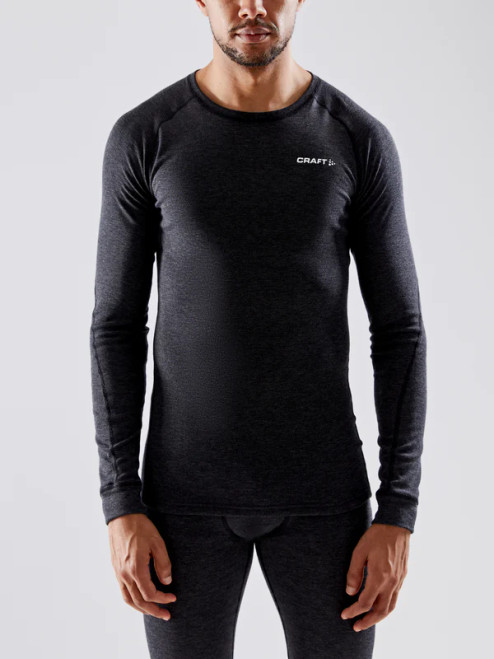 Craft - Core Wool Merino Long Sleeve Tee - Men's - Black Melange - 2024