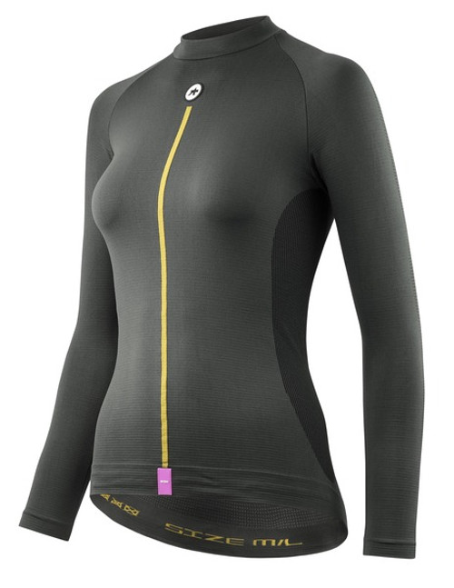 Assos - 2/3 Long Sleeve Skin Layer P1 - Women's - Anthracite Grey - 2025 Assos - 2/3 Long Sleeve Skin Layer P1 - Women's - Anthracite Grey - 2025