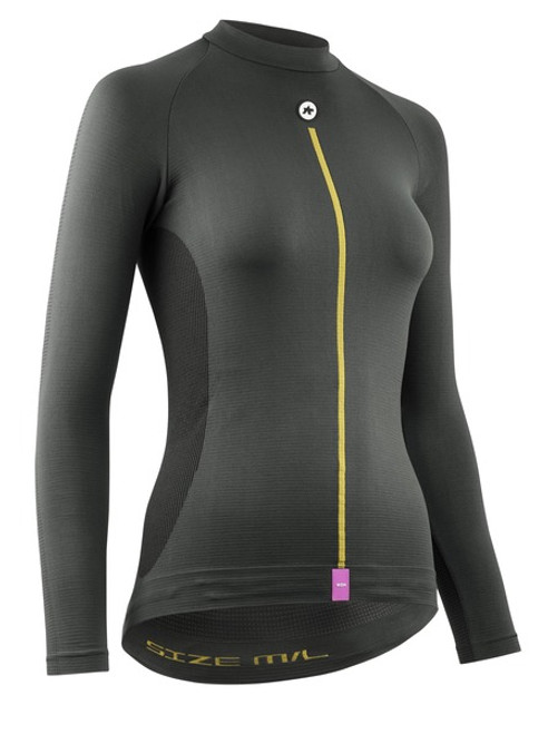 Assos - 2/3 Long Sleeve Skin Layer P1 - Women's - Anthracite Grey - 2025 Assos - 2/3 Long Sleeve Skin Layer P1 - Women's - Anthracite Grey - 2025