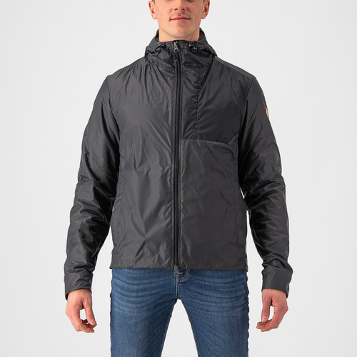 Castelli - Riscalda Puffy Jacket - Men's - DarkGrey/ElectricLime