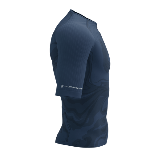 Compressport - Triathlon Postural Aero Short Sleeve Top - Men's - Indigo Print - 2025