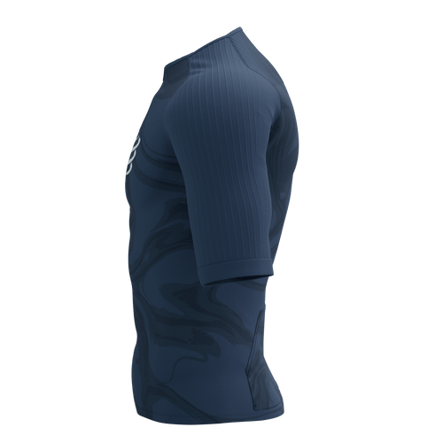 Compressport - Triathlon Postural Aero Short Sleeve Top - Men's - Indigo Print - 2025