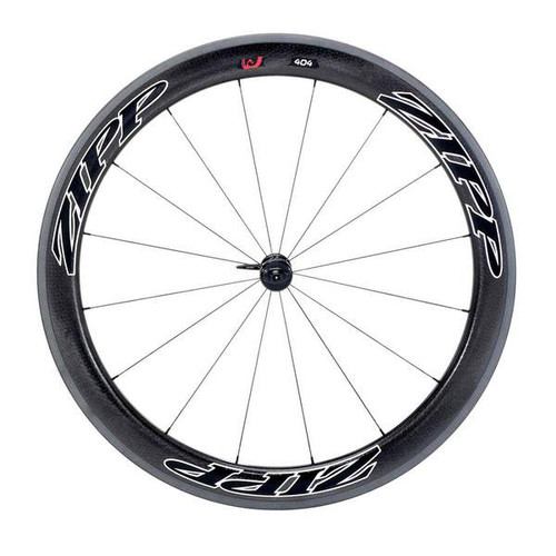 Zipp 404 Firecrest Carbon Clincher Front 18 Spokes White Decal