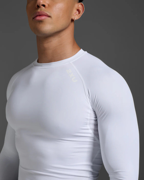 2XU - Core Compression Long Sleeve - Men's - White/No Logo