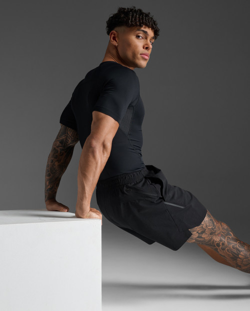 2XU - Core Compression Short Sleeve - Men's - Black/No Logo - 2025 2XU - Core Compression Short Sleeve - Men's - Black/No Logo - 2025