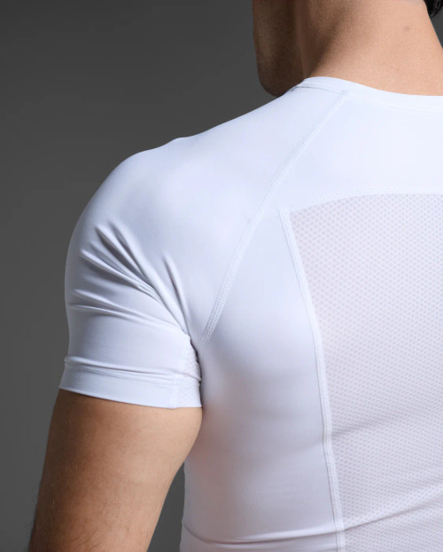2XU - Core Compression Short Sleeve - Men's - White/No Logo - 2025