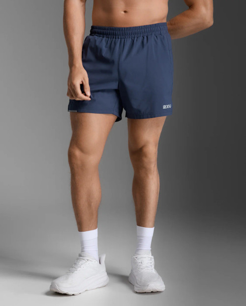 2XU - Aero 5 Inch Shorts - Men's - Midnight/Silver Reflective - 2025