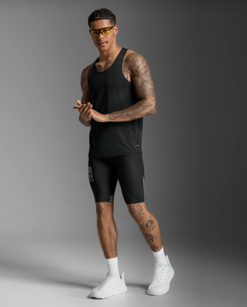 2XU - Light Speed Tech Singlet - Men's - Black/Black Reflective - 2026