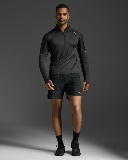 2XU - Aero 1/2 Zip - Men's - Black/Silver Reflective - 2025