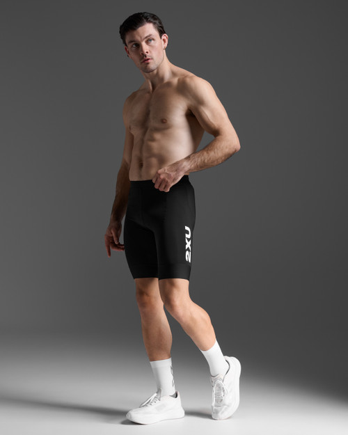 2XU - Aero Triathlon 9 Inch Short - Men's - Black/White - 2025