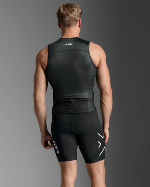 2XU - Core Triathlon Tank - Men's - Black/White - 2025