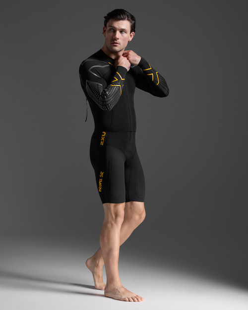 2XU - Propel SwimRun Wetsuit - Men's - Black/Ambition