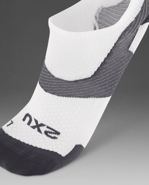 2XU - Vectr Ultralight No Show Socks - White/Grey - 2026