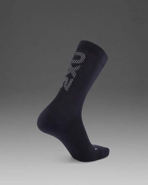 2XU - Vectr Reflective Crew Socks - Black/Silver Reflective - 2026