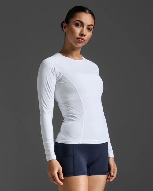 2XU - Core Compression Long Sleeve - Women's - White/No Logo