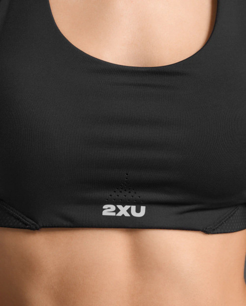 2XU - Aero Mesh Medium Impact Bra - Women's - Black/Silver Reflective - 2026