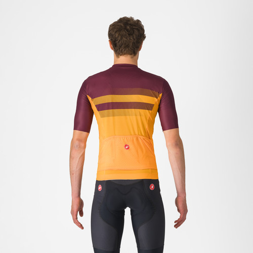Castelli - Simbolo Jersey - Men's - Vivid Orange/Deep Bordeaux - 2025