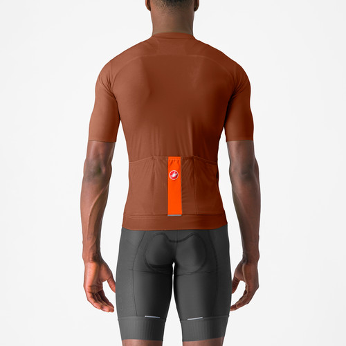 Castelli - Prologo Lite Jersey - Men's - Deep Mocha/Vivid Orange