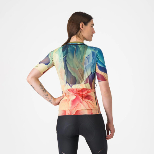 Castelli - Unlimited Pro Jersey - Women's - Multicolor Green/Orange