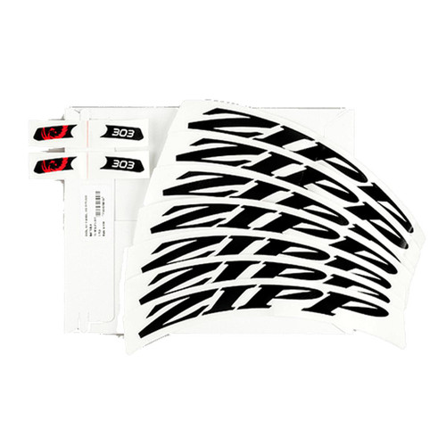 Zipp - WHEEL DECAL KIT 303 DISC SINGLE RIM +1 EXTRA DECAL - 700C - Black - 2025