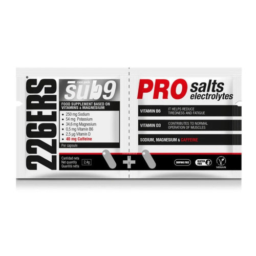 226ers - SUB-9 Pro Salts Electrolytes - Box of 40 Packets - Electrolyte Caps