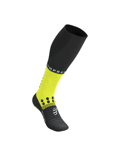 Compressport - Full Socks Winter Run - Black/Safe Yellow - 2025