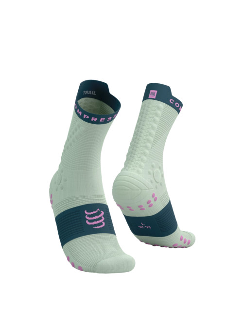 Compressport - Pro Racing Socks V4.0 Trail - Aqua/Stargazer/Cyclamen - 2025