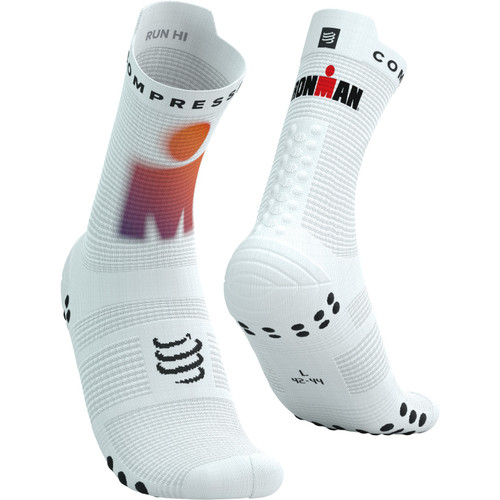 Compressport - Pro Racing Socks v4.0 Run High 360 Print - Ironman 2025 - Sugar Swizzle/Mdot Sunset