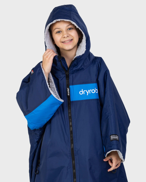 Dryrobe - Advance - Remix Navy Grey Cobalt - Kids 5-9