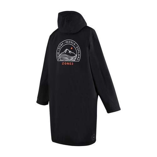 ZONE3 - Active Flex Recycled Parka Robe - Unisex - Black/Grey/Orange - 2026