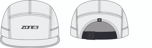 ZONE3 - 5-Panel Running Cap - White - 2026