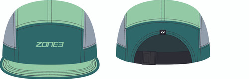 ZONE3 - 5-Panel Running Cap - Teal - 2026