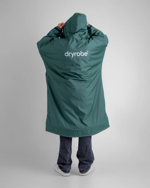 Dryrobe - Advance Long Sleeve - Dark Green / Nimbus Cloud