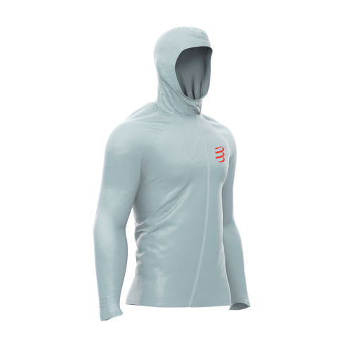 Compressport - Hurricane Waterproof 10/10 Jacket - Grey Dawn/Reflective Fluo Red - 2026