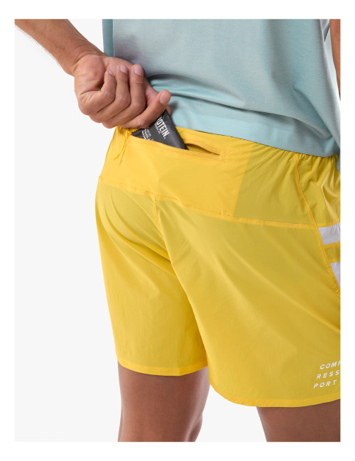 Compressport - Performance Short - Men's - Lemon/White - 2026