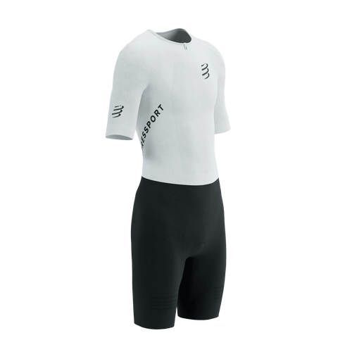 Compressport - Aero Seamless Short Sleeve Trisuit - Men's - White/Black - 2026